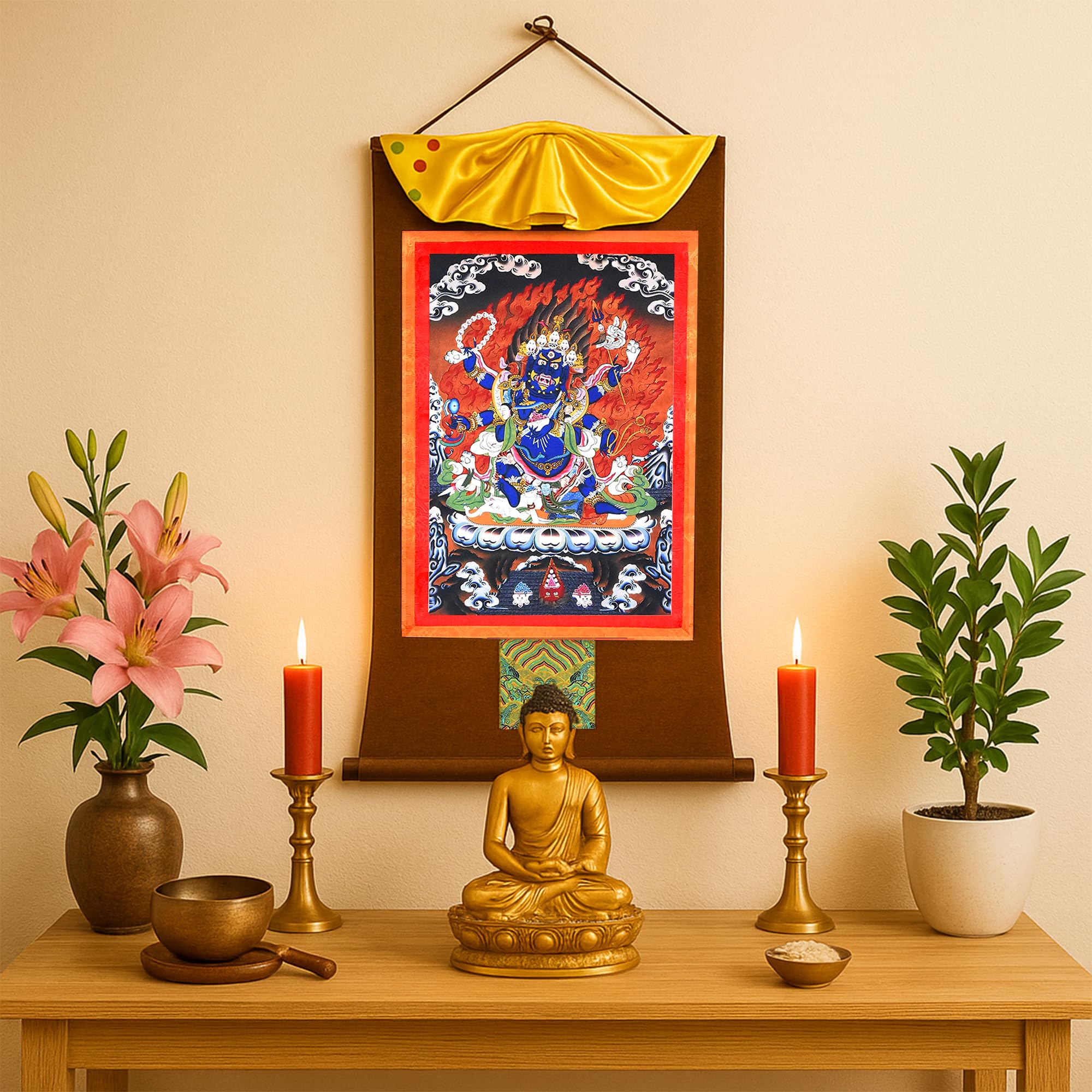 Amazon.com: Mudra Crafts Extra Large Mahakala Tibetan Thangka